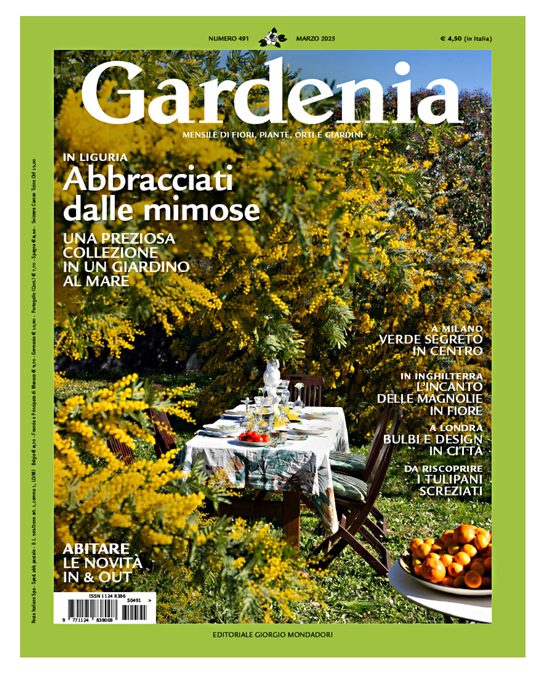 La copertina di marzo 2025 di Gardenia è dedicata ai Giardini Caneva