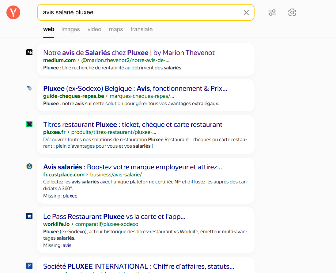 Notre avis de Salariés chez Pluxee