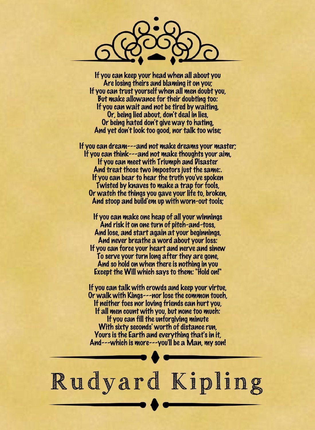 If by Rudyard Kipling. Summary of “If” | by The Sparklin' Horcrux | Medium