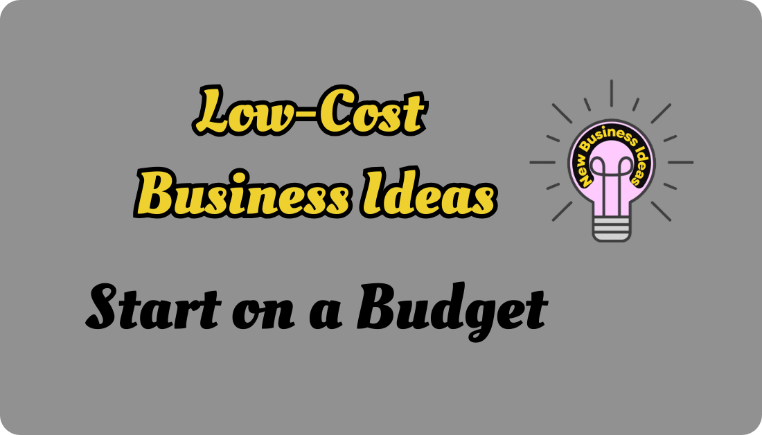 LowCost Business Ideas Start on a Budget by New business Ideas