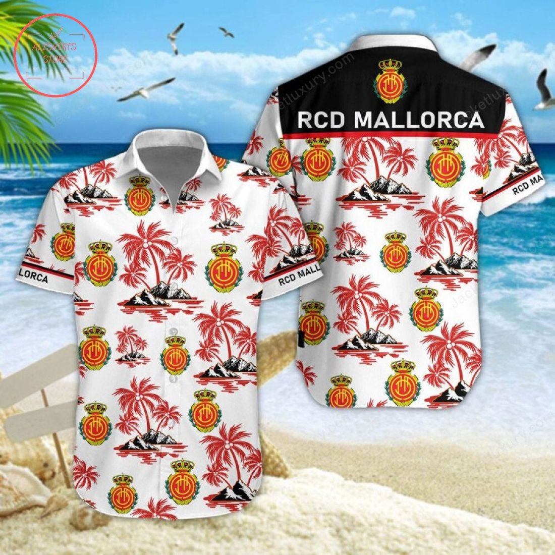 RCD Mallorca Hawaiian Shirt and Shorts - responsible level - Medium