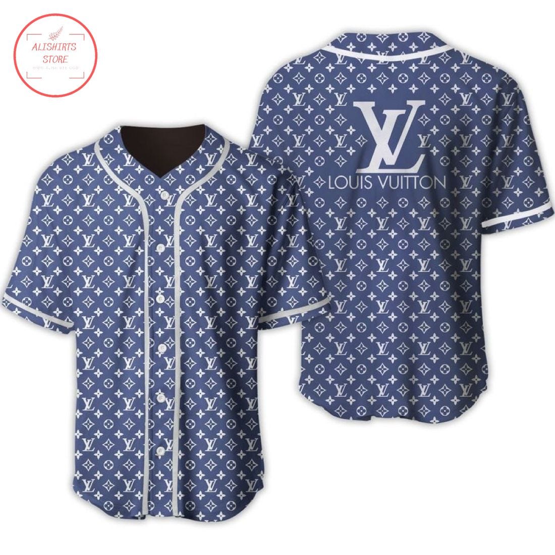 Louis vuitton baseball jersey shirt lv luxury brand clothing