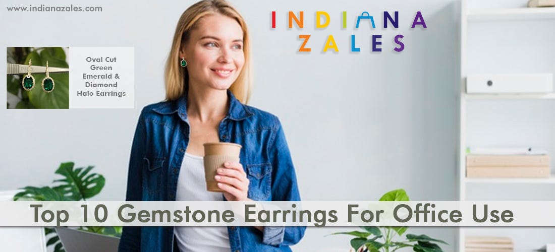 10 Gemstone Earrings For Office Use by Indiana Zales Medium