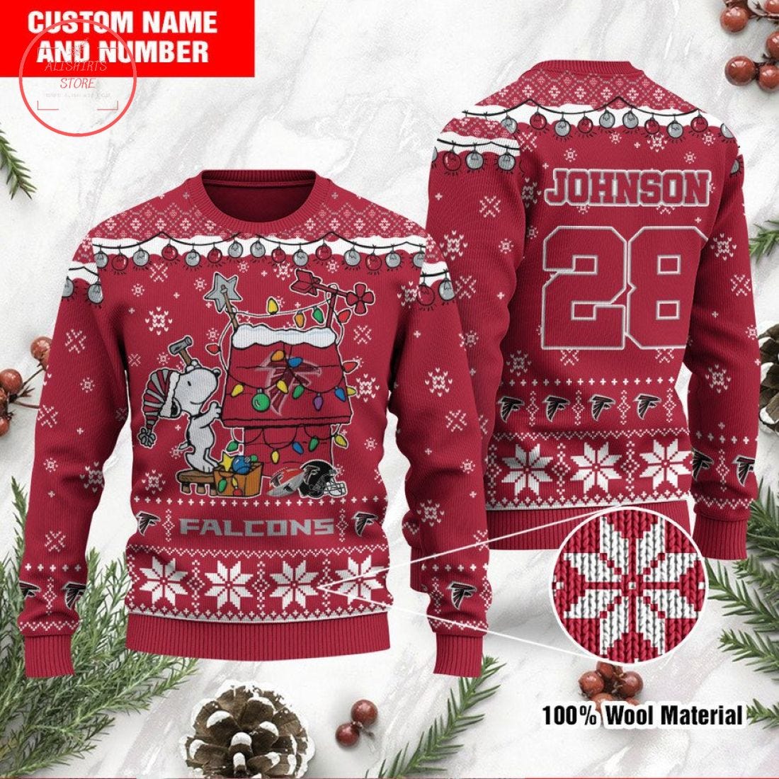 Falcons ugly cheap christmas sweater