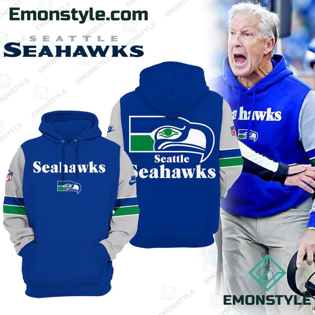 Pete Carroll Coach Seattle Seahawks Hoodie — Embrace the Winning Spirit  with Style | by Kpqmsqqvew | Medium