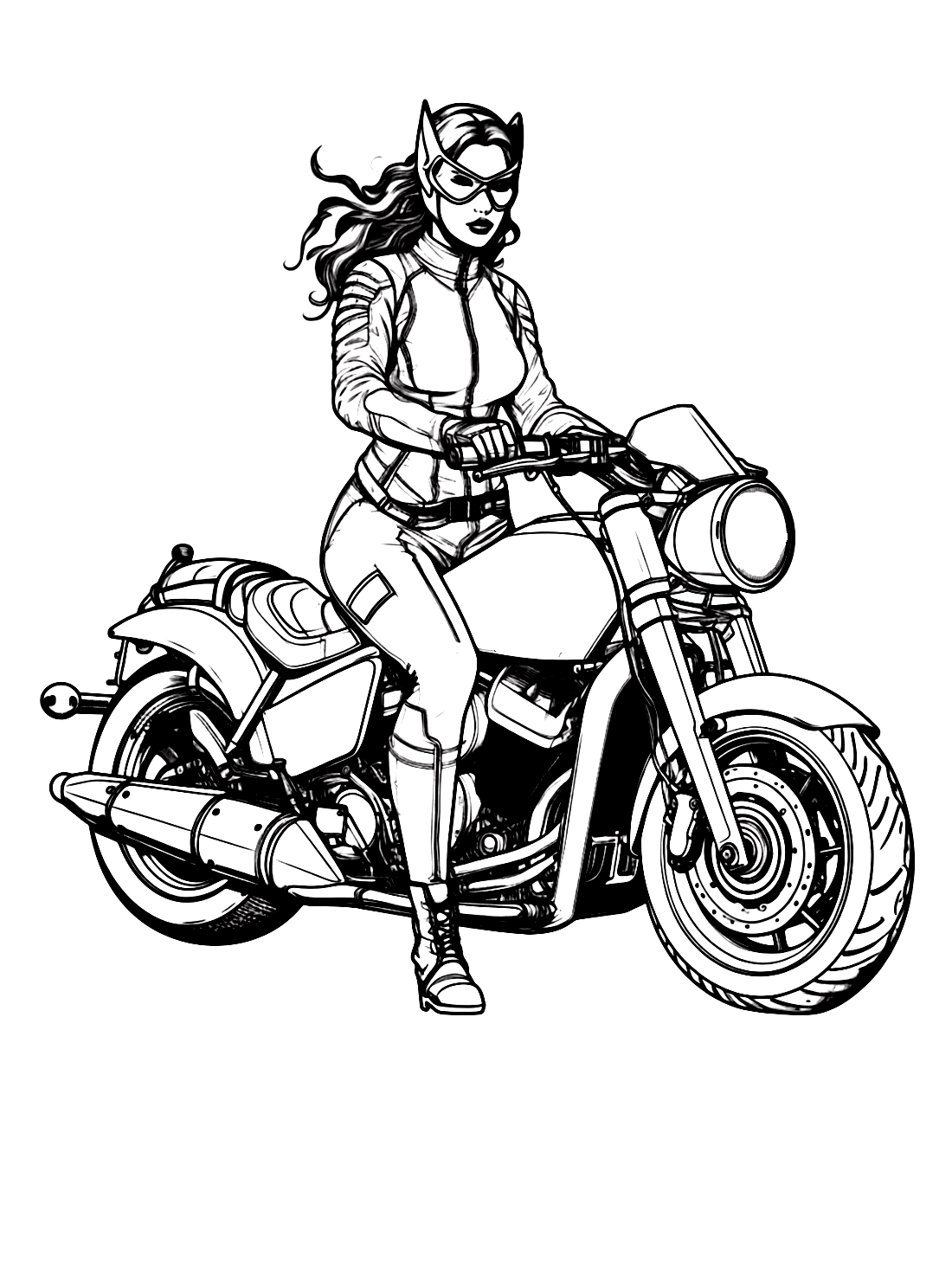 Batwoman Coloring Pages - Coloringonlinefree - Medium