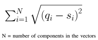 Eq. 2. Similarity metric for two descriptors.
