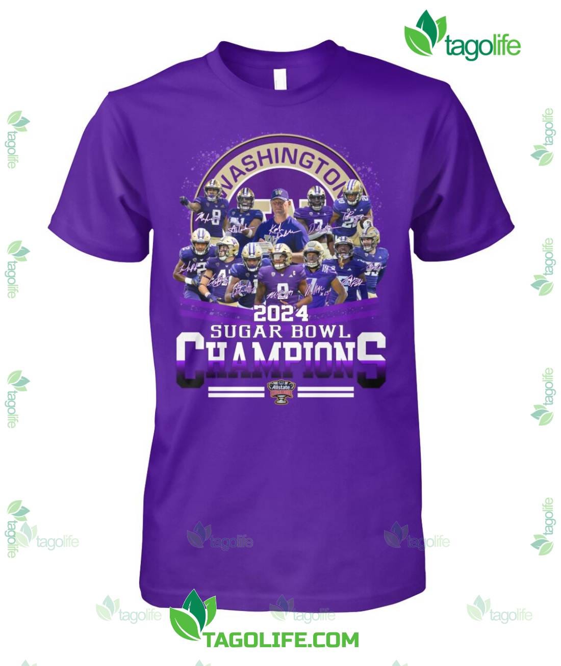 Washington Huskies Football Team Champions 2024 Tshirt by American