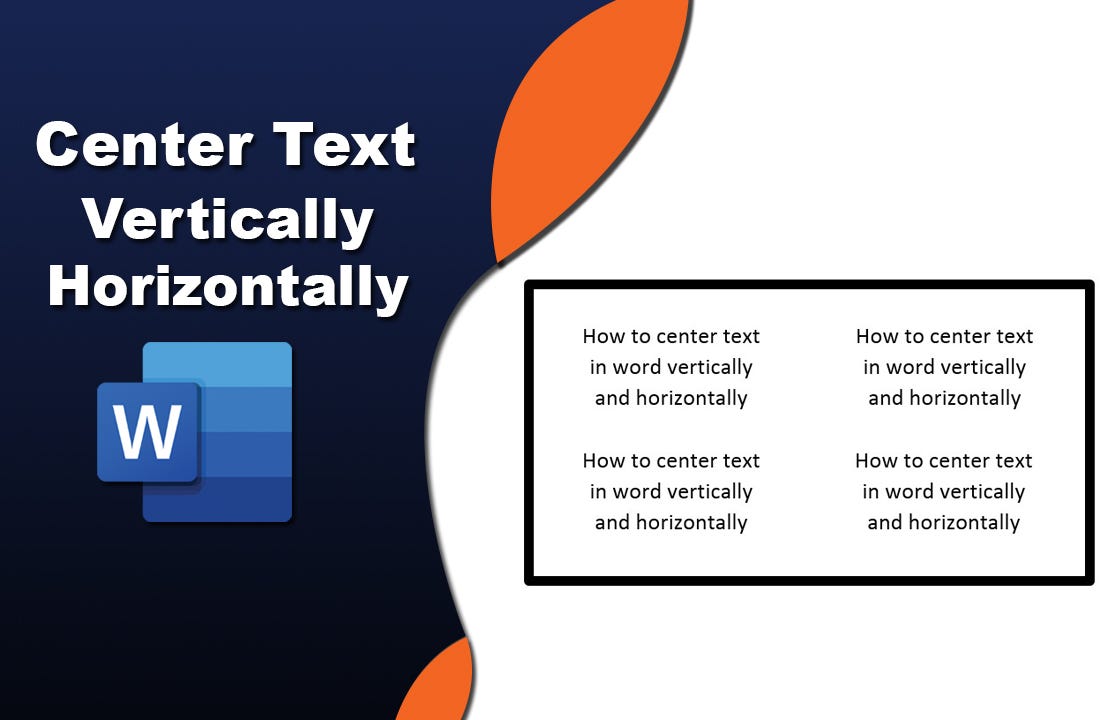 How to center text in word vertically and horizontally in word - Shapon ...