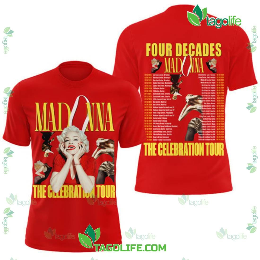 Madonna The Celebration Tour Dates 2024 Tshirt Join the Queen of Pop