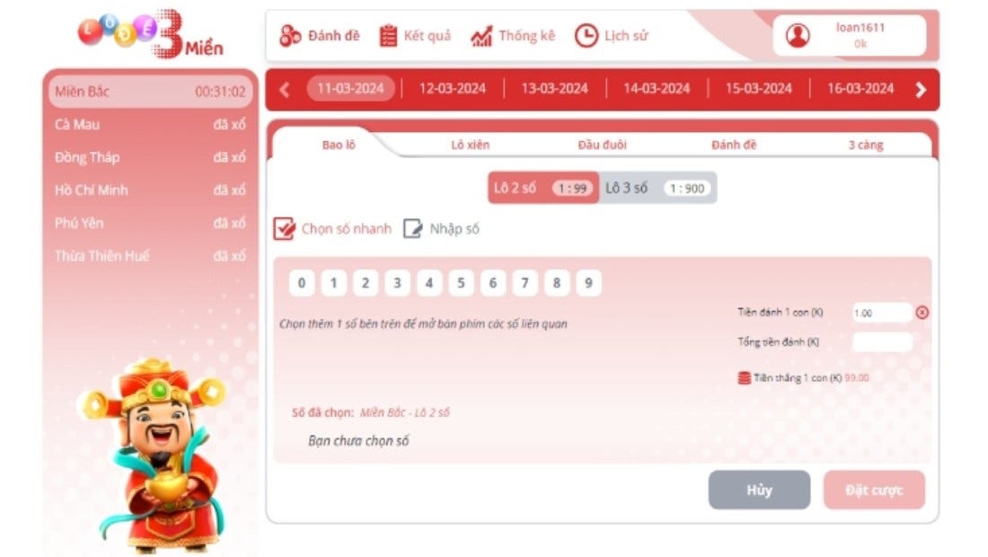 Hướng dẫn anh em cách chơi lô đề trên MAY88 thắng lớn