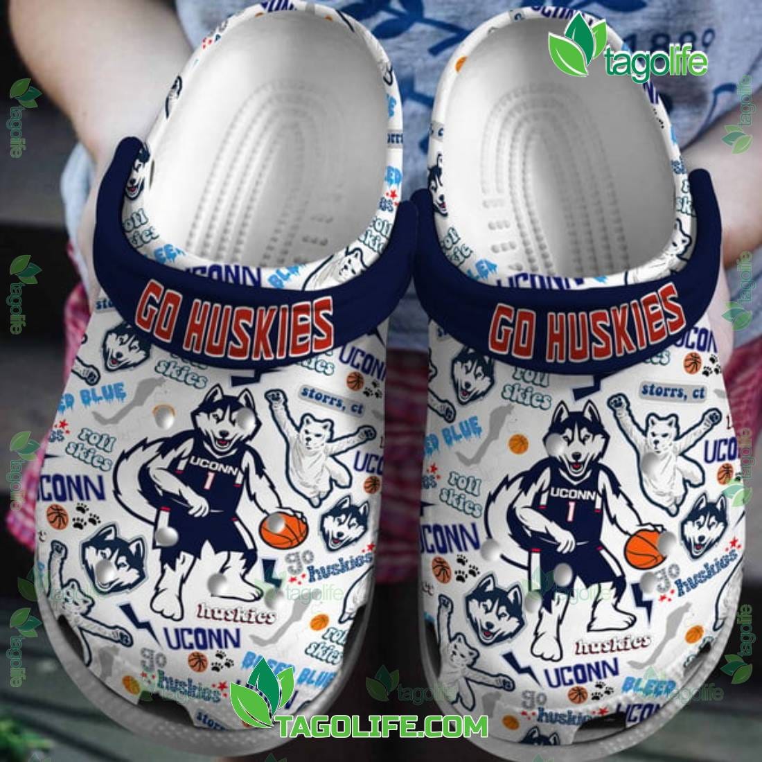 Step up your UConn Huskies game with the UConn Huskies Go Huskies Crocs ...