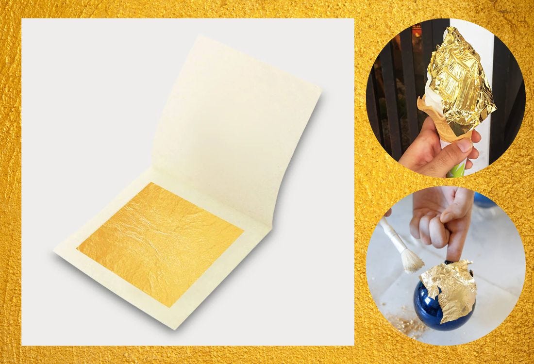 Gold Leaf Sheets Bringing a Luxurious Experience to Your Dinner Table! -  xQzit Gold Leaf - Medium
