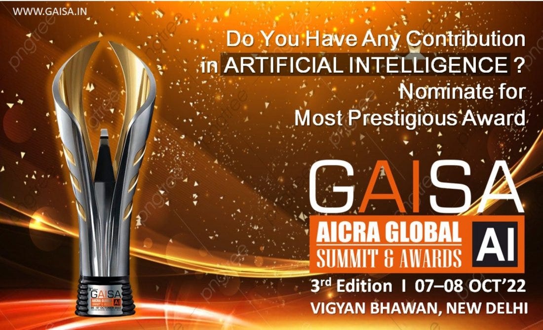 Global Artificial Intelligence Summit & Awards GAISA Global AI
