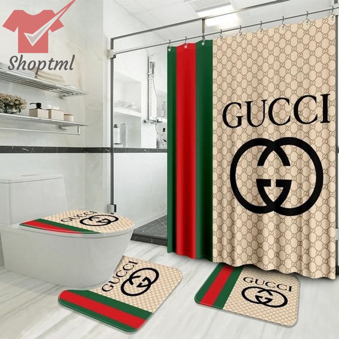 Luxury Bathroom Upgrade Gucci Bathroom Set and Luxury Shower Curtain