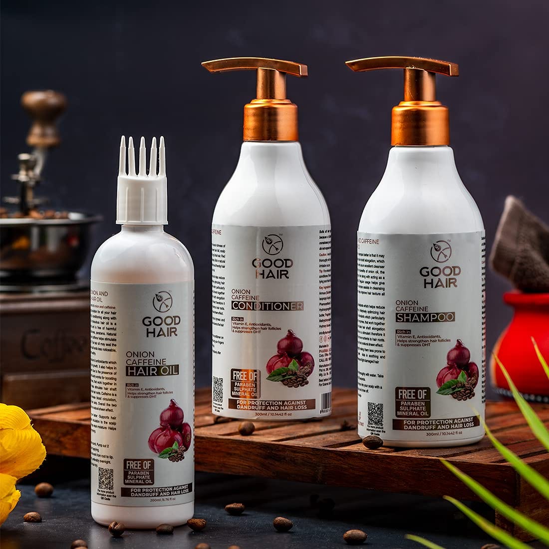 Good hair Organic hair care set Onion hair care set Onion hair oil