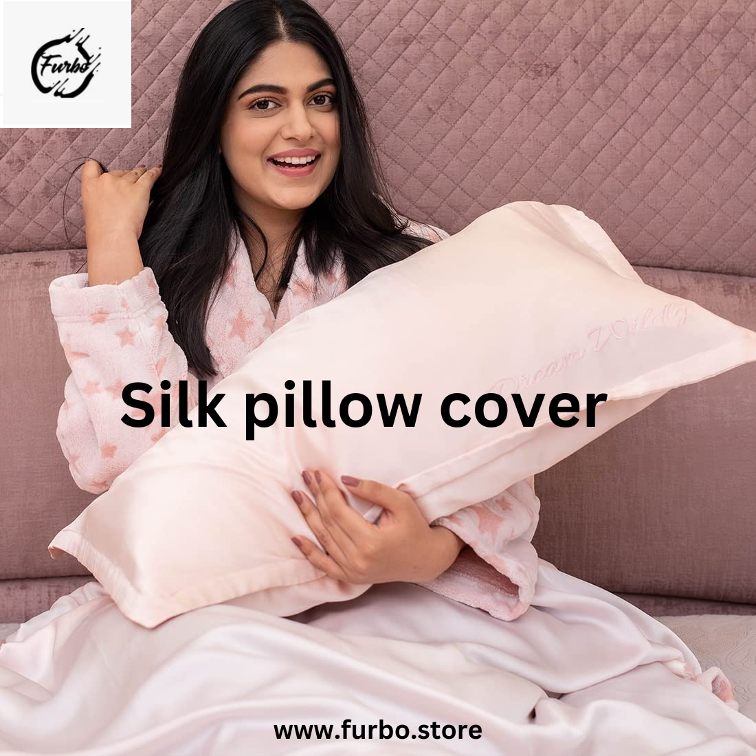 Silk pillow cover FURBO STORE Furbostorefs Medium