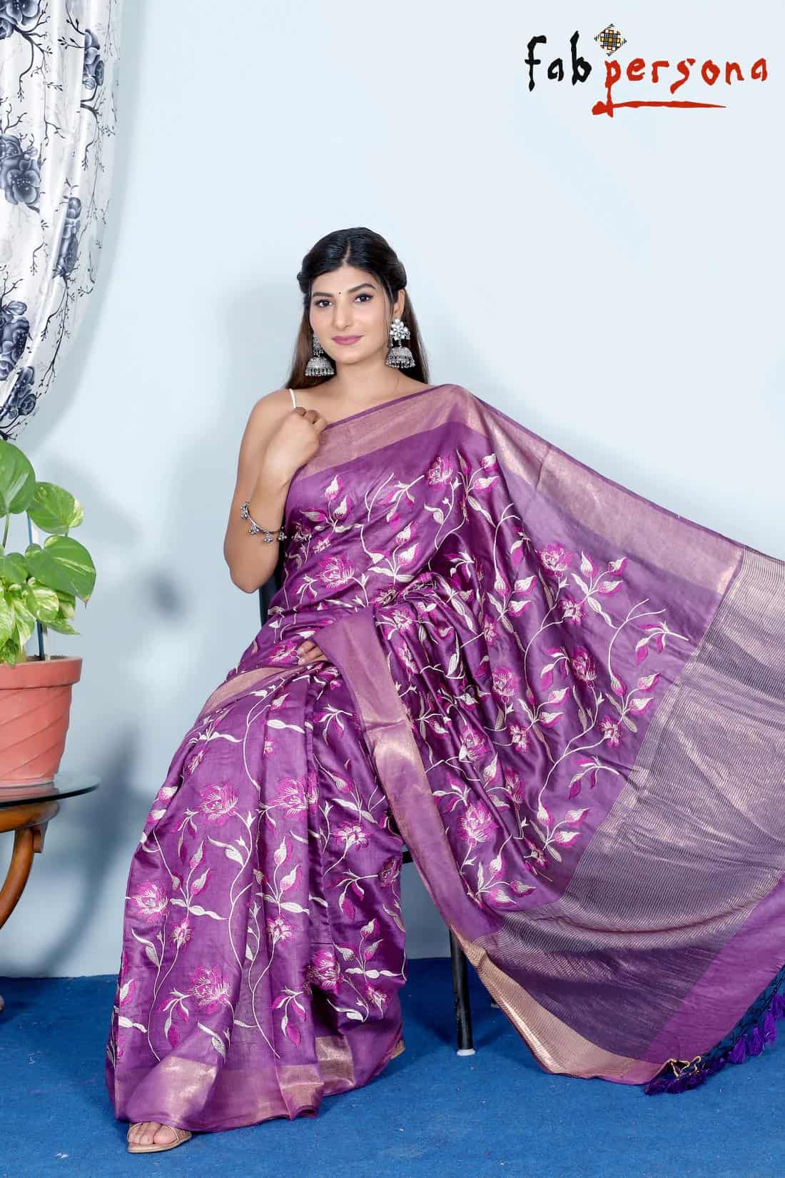 Pure Linen Silk Saree: Embracing Comfort and Elegance - Fabpersona ...