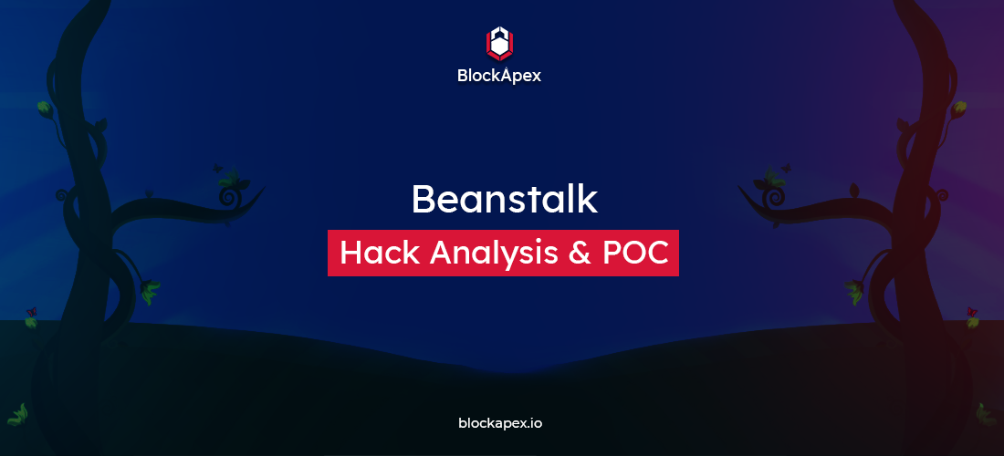 Beanstalk Hack Analysis & POC. Introduction by BlockApex BlockApex
