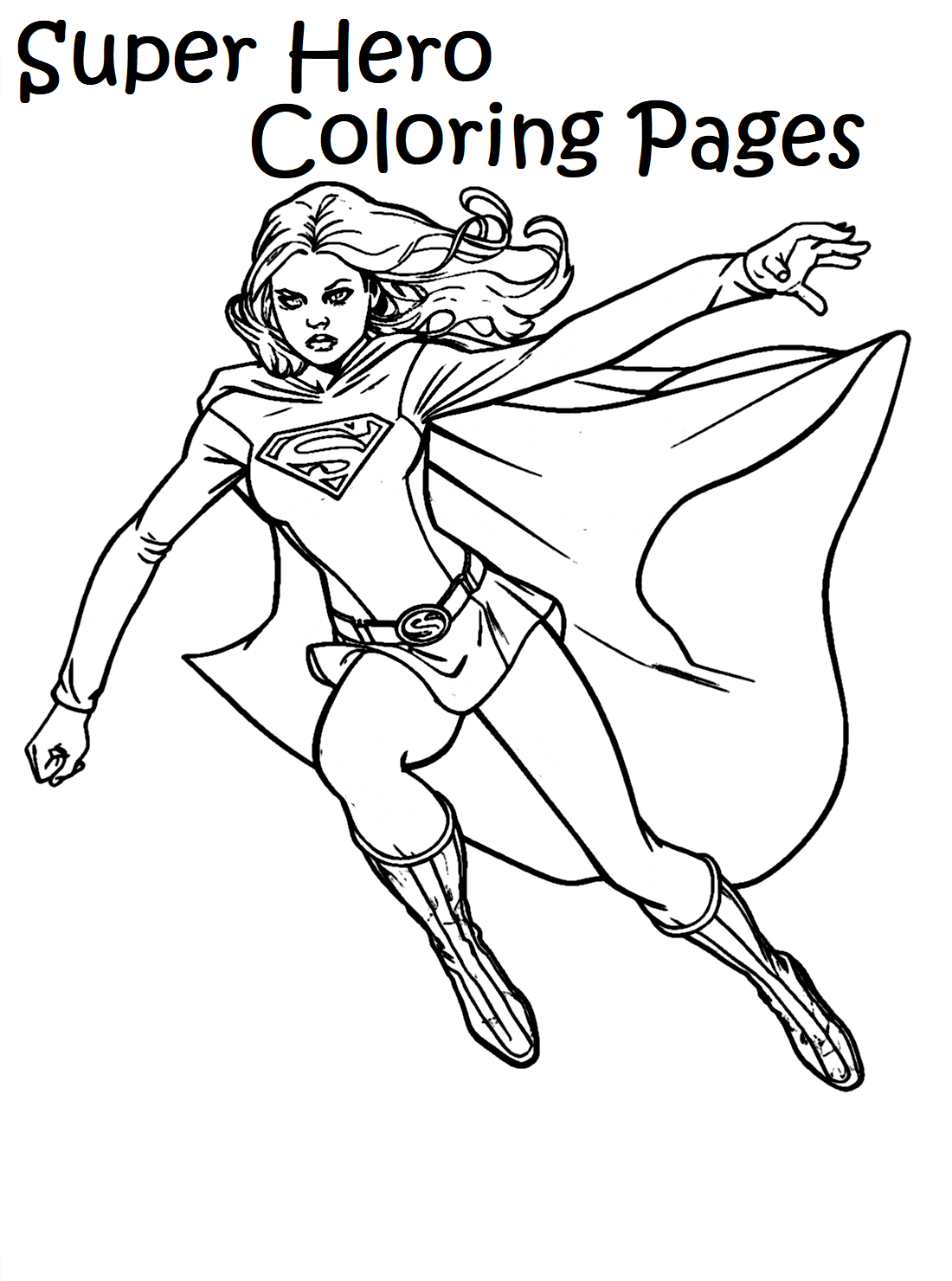 Super Hero Coloring Pages - Coloringonlinefree - Medium