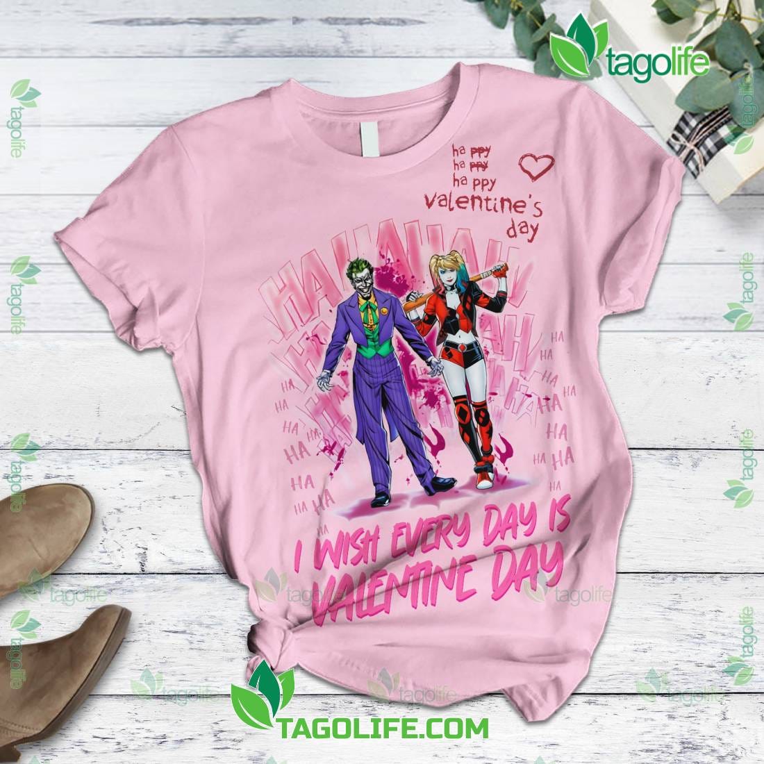 Joker And Harley Quinn Happy Valentine’s Day Tshirt by Sovansg Jan