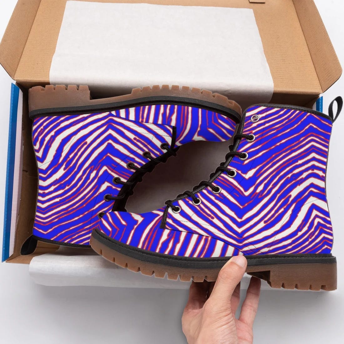Buffalo Bills Zubaz Martin Boots: Bold Zebra Prints That Redefine NFL Streetwear