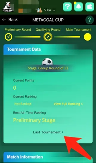 Check Last Tournament