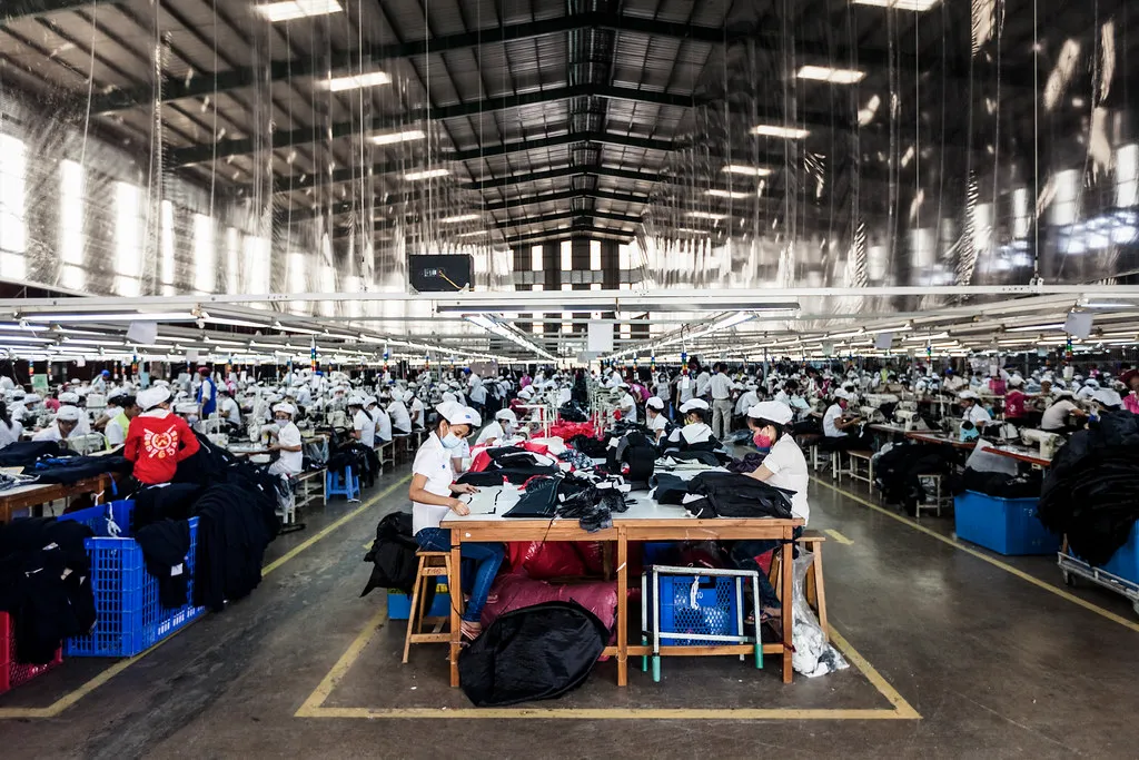 Laborers in a garment factory on the outskirts of Ho Chi Minh City in Vietnam.