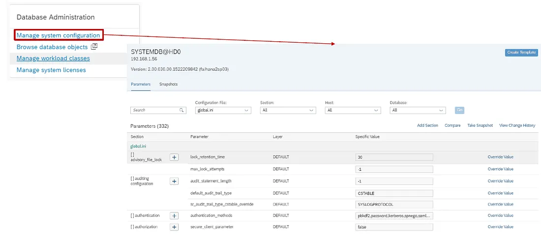 Display/List/Edit Parameters