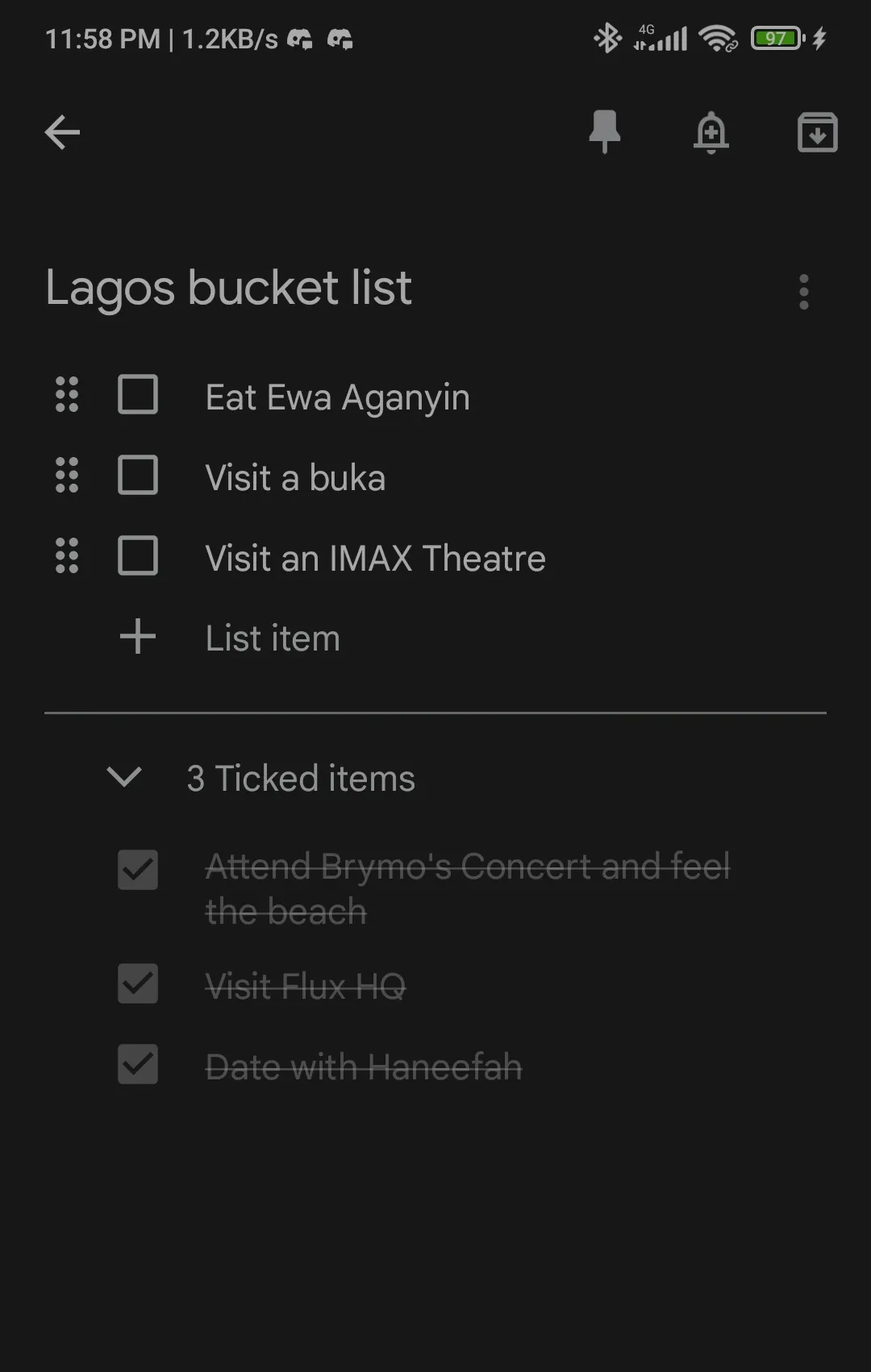 My Lagos Bucket List