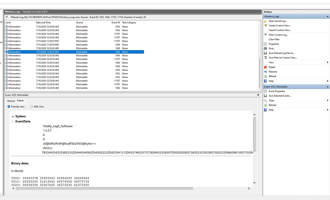 Event Viewer Hint Result #1
