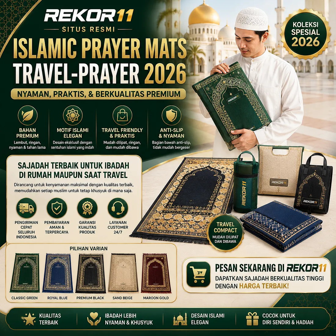REKOR11 Situs Gaming Resmi Islamic Divine Mats - Travel-Prayer 2026