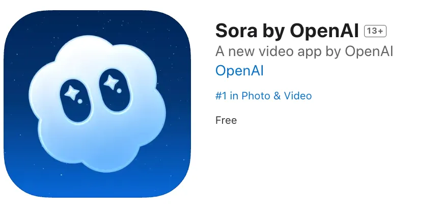 Finding the official Sora 2 app Sora 2 app on the Apple App Store
