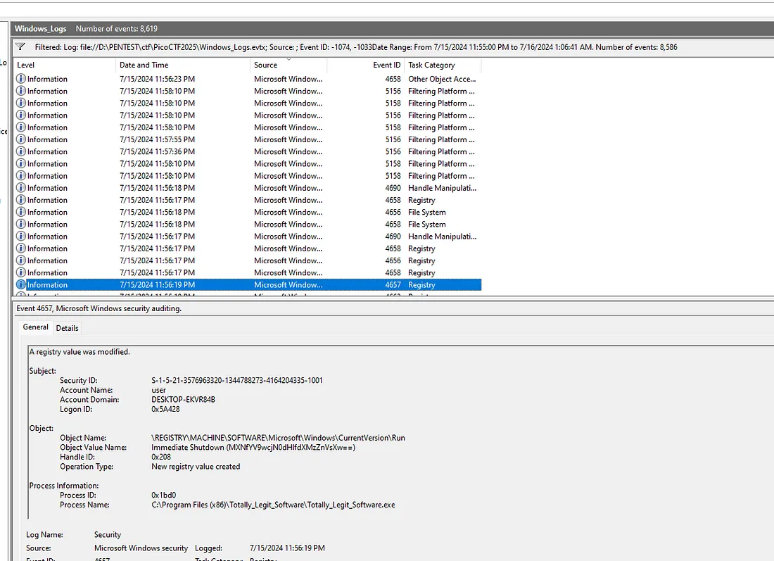 Event Viewer filter Story 2
