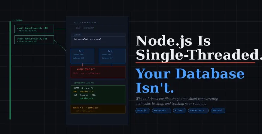 Node.js Is Single-Threaded, Your Database Isn’t.