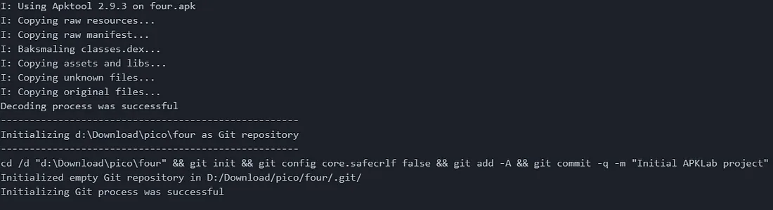 vscode terminal load apk