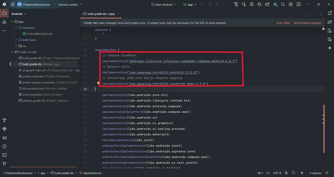 Setting up dependencies