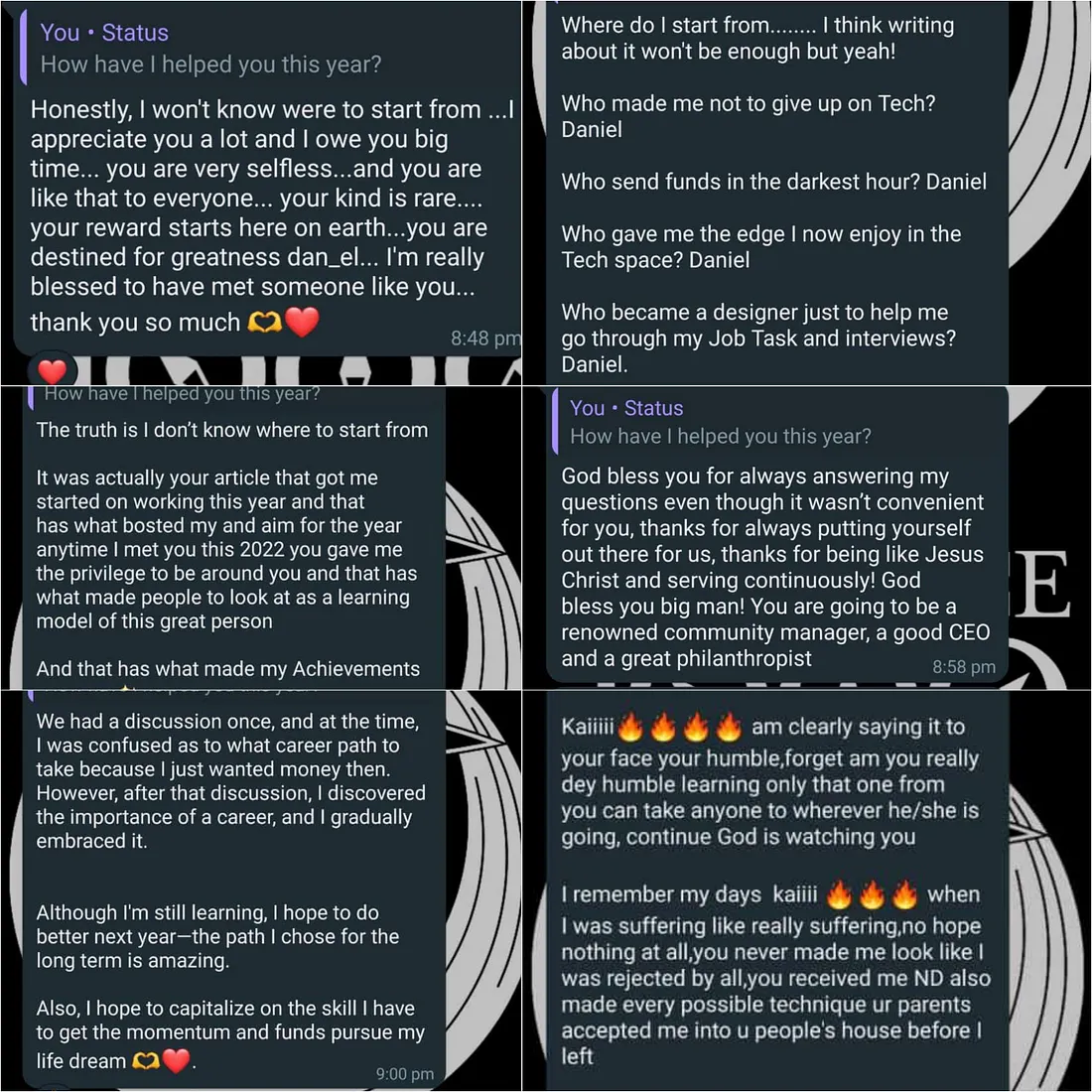 Feedback from people