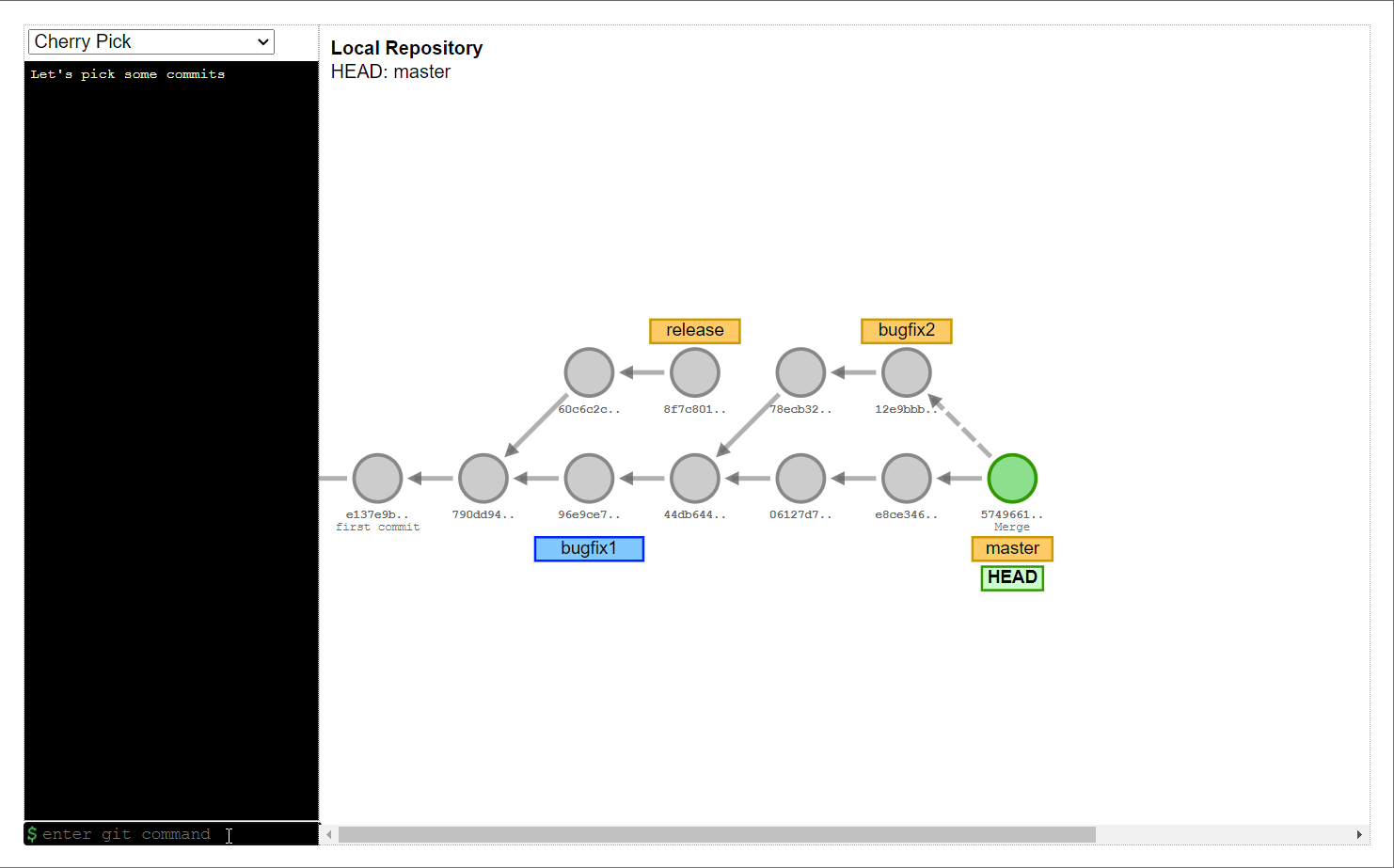 git cherry-pick by Visualizing Git (git-school.github.io)