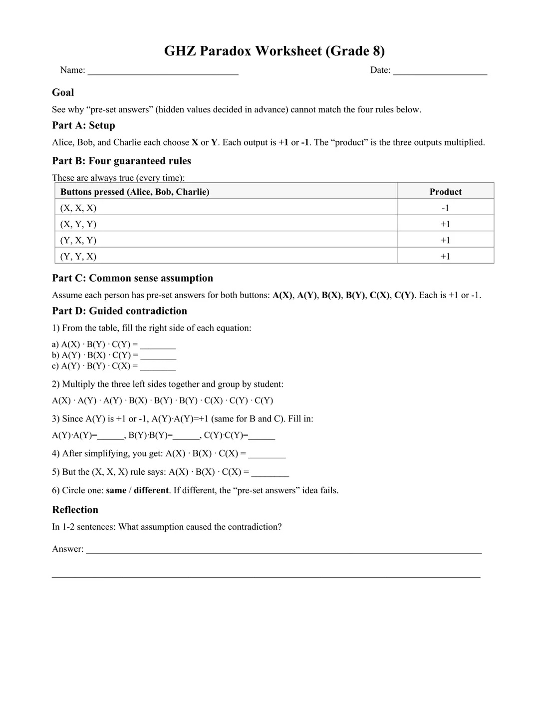 The One-Page Worksheet That Proves Reality Isn’t “Pre-Set”