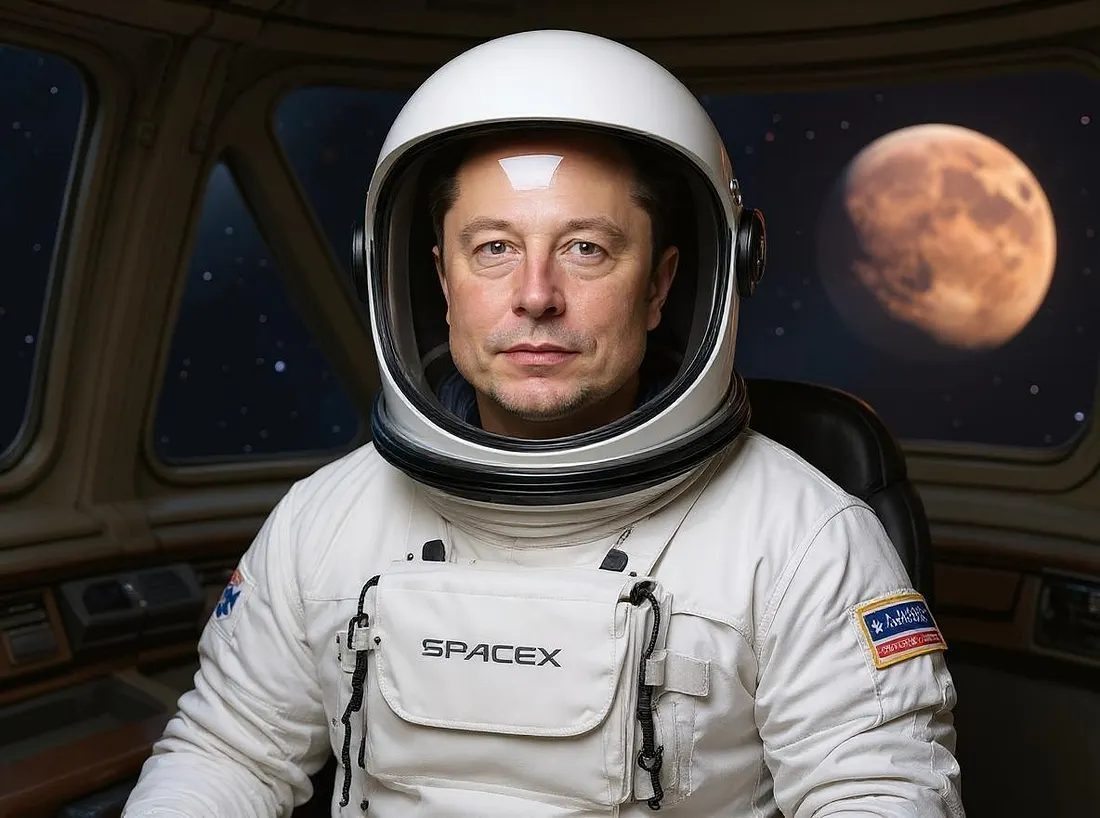 Elon Musk on a Spaceship