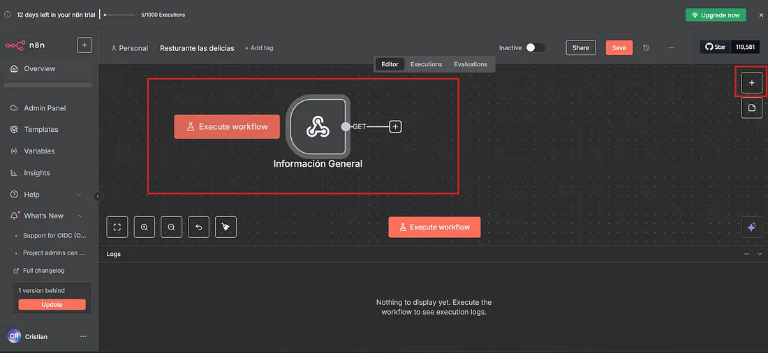 Configuración del Webhook en n8n