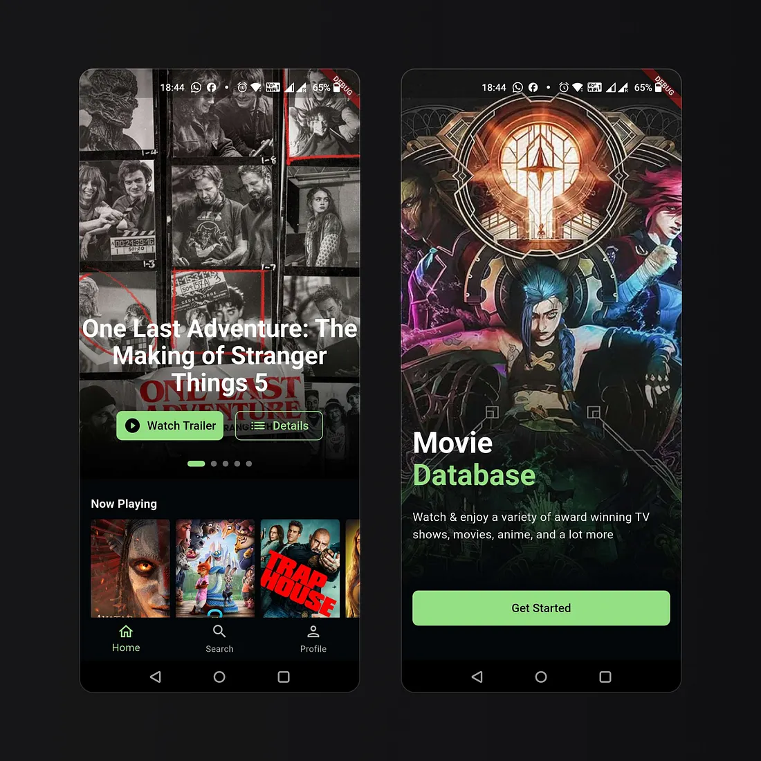 Stac example Movie app