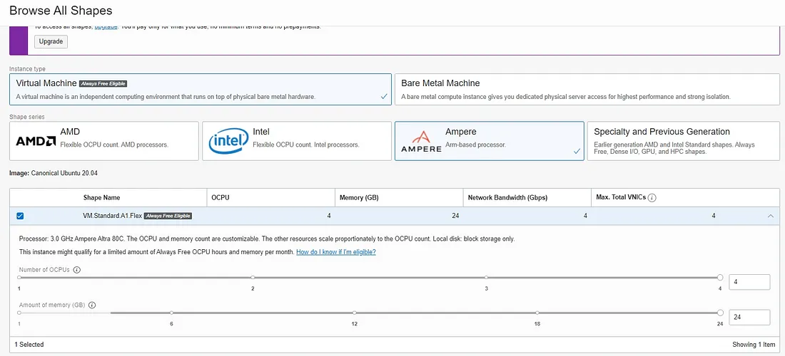 config instancia