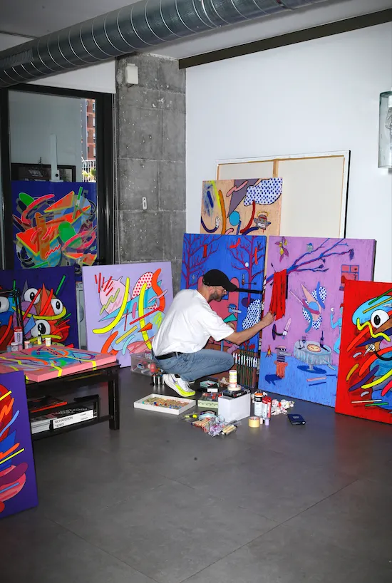 Alexis in the studio