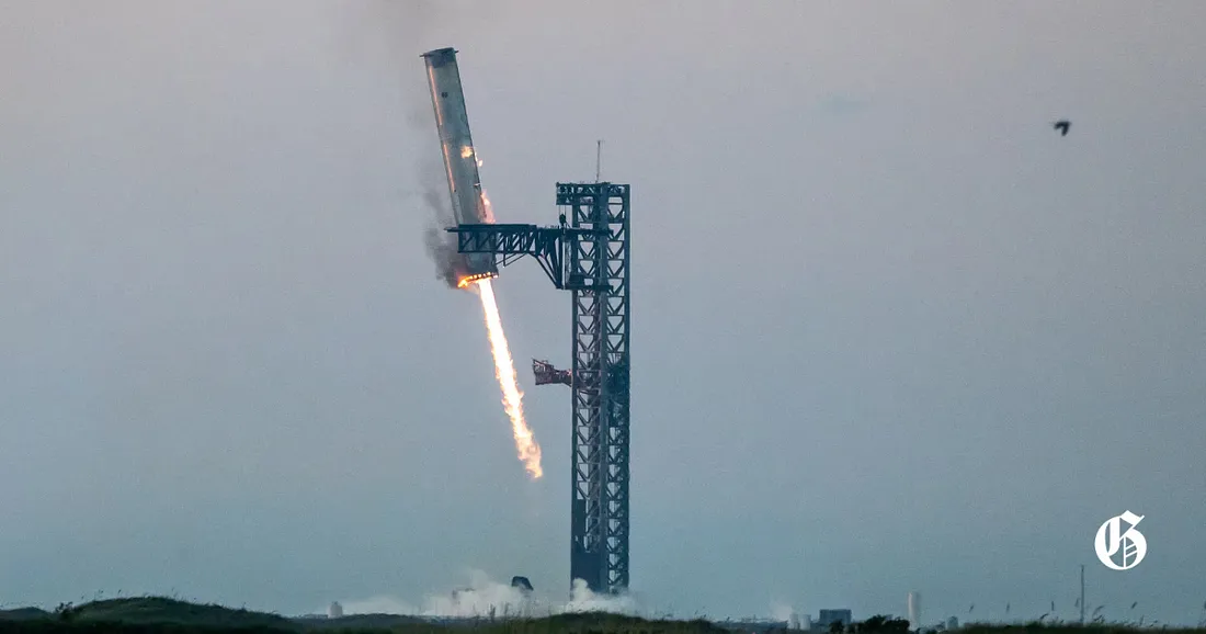 SpaceX Starship Launches, Lands in Historic Metal Arms Catch