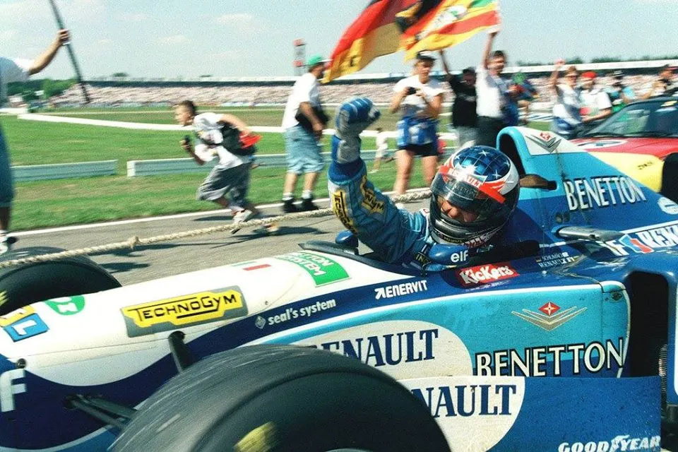 Michael Schumacher at Hockenheim 1995