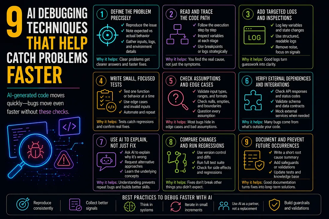 9 AI Debugging Techniques That Help Catch Problems Faster