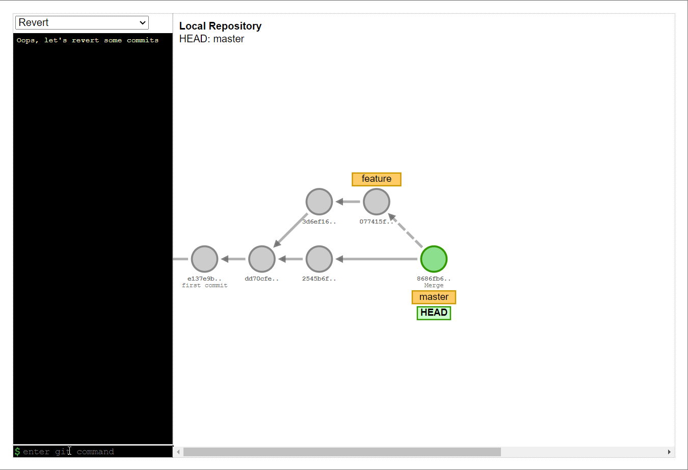 git revert by Visualizing Git (git-school.github.io)