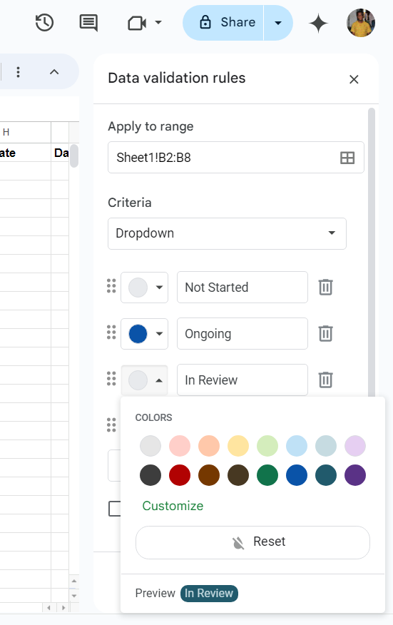 Google Forms submissions logged to Google Sheets